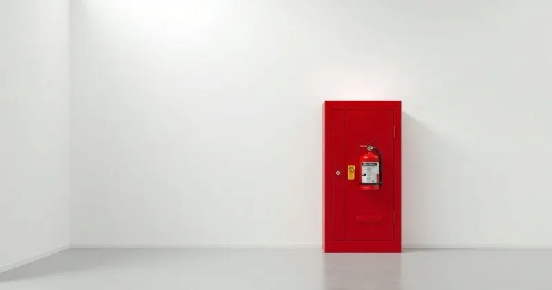 Caixa de extintor de incendio